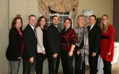 Group photo of ASD staff at Christmas party