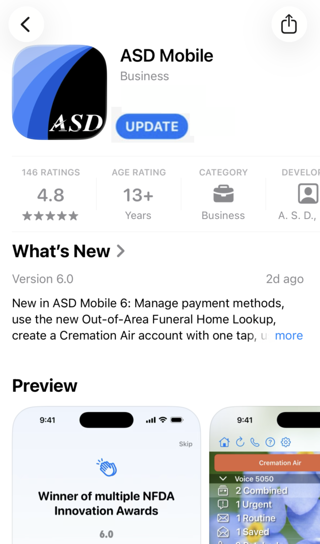 new ASD Mobile app features